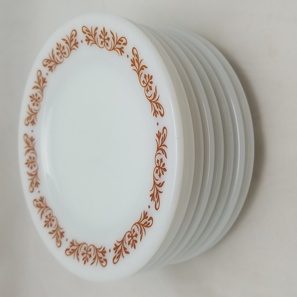 Pyrex Copper Filigree Bread & Butter Plates - Picture 7 of 12